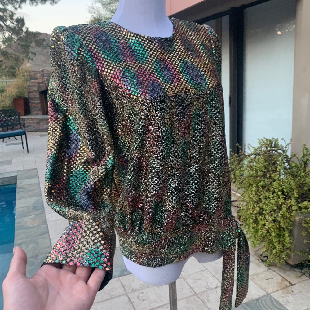 Vintage Iridescent Rainbow Blouse